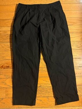 Samuji pants Black Cropped Pleated Trousers